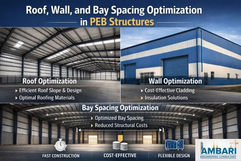 Roof, Wall, and Bay Spacing Optimization in PEB Structures
